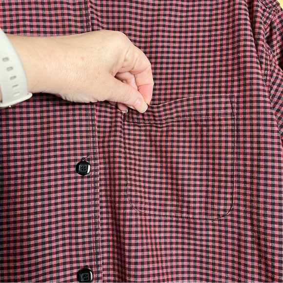 Woolrich Women’s Size M Red Black Checkered Button Up Shirt Outdoor Gorpcore - Picture 6 of 11